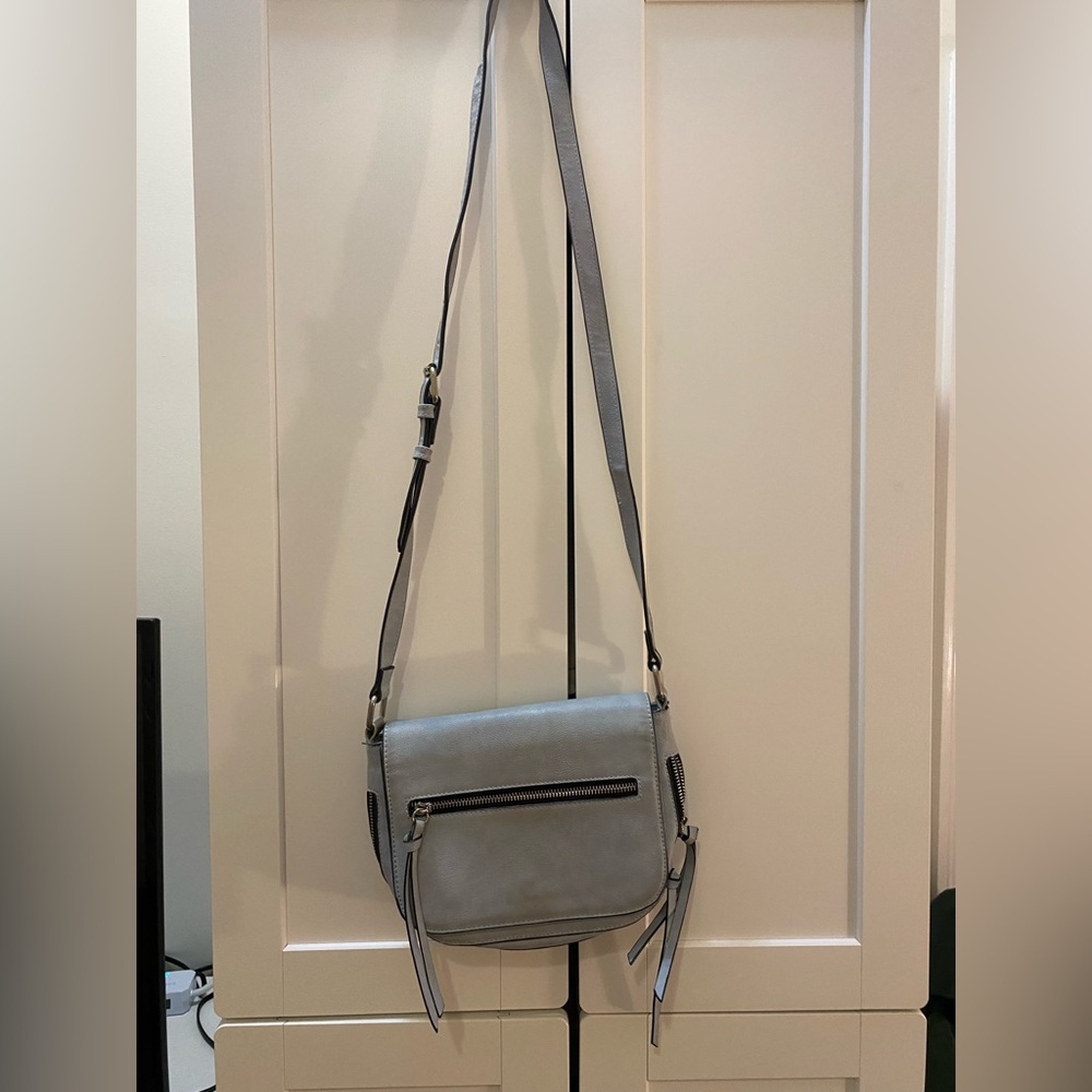 Light blue long strap bag